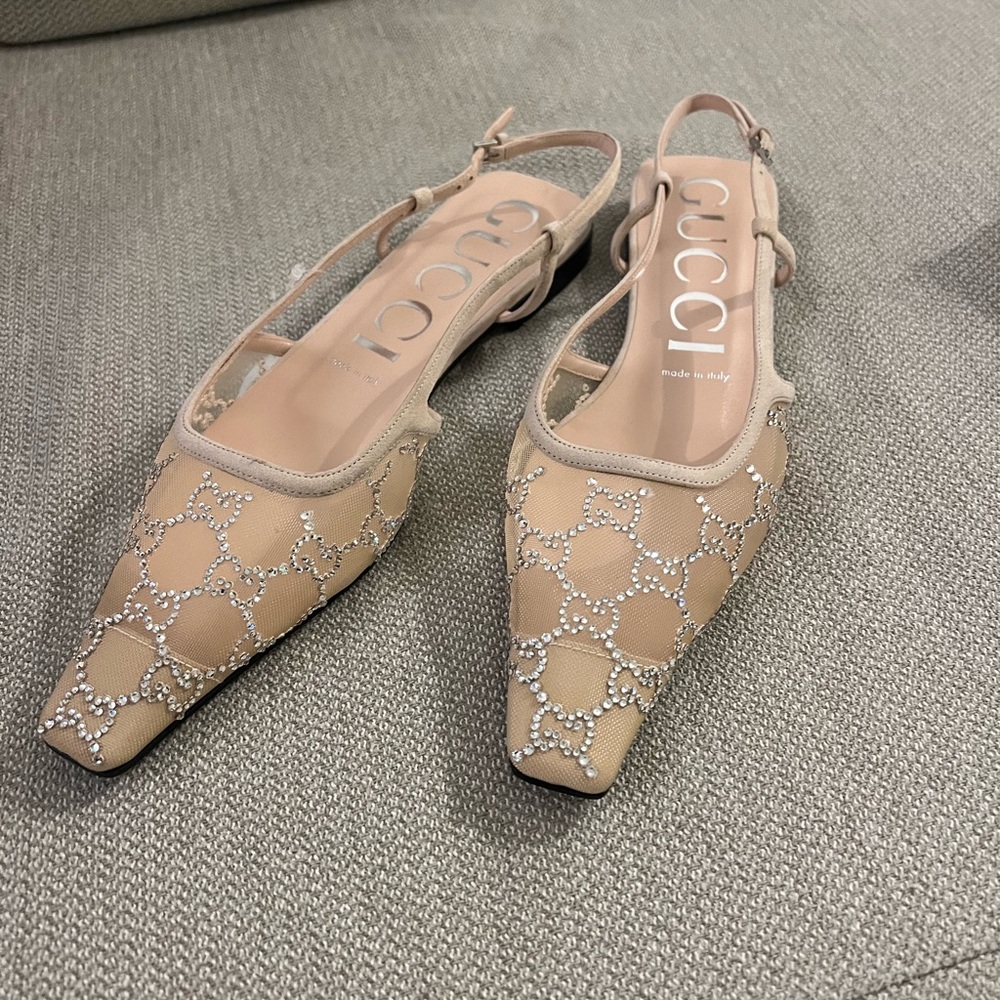 Gucci Beige and Silver Women's Shoes